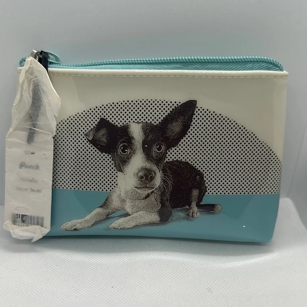 Catseye London Jack Russell Terrier Small Makeup Bag - New with Tag - Minor Flaw